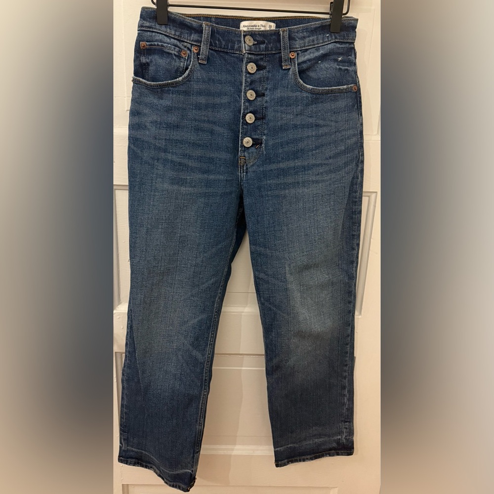 Abercrombie & Fitch The Ankle Straight Ultra High Rise 28 6s